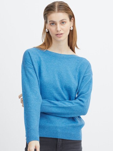 Pull-over 'Alpa' ICHI en bleu : devant