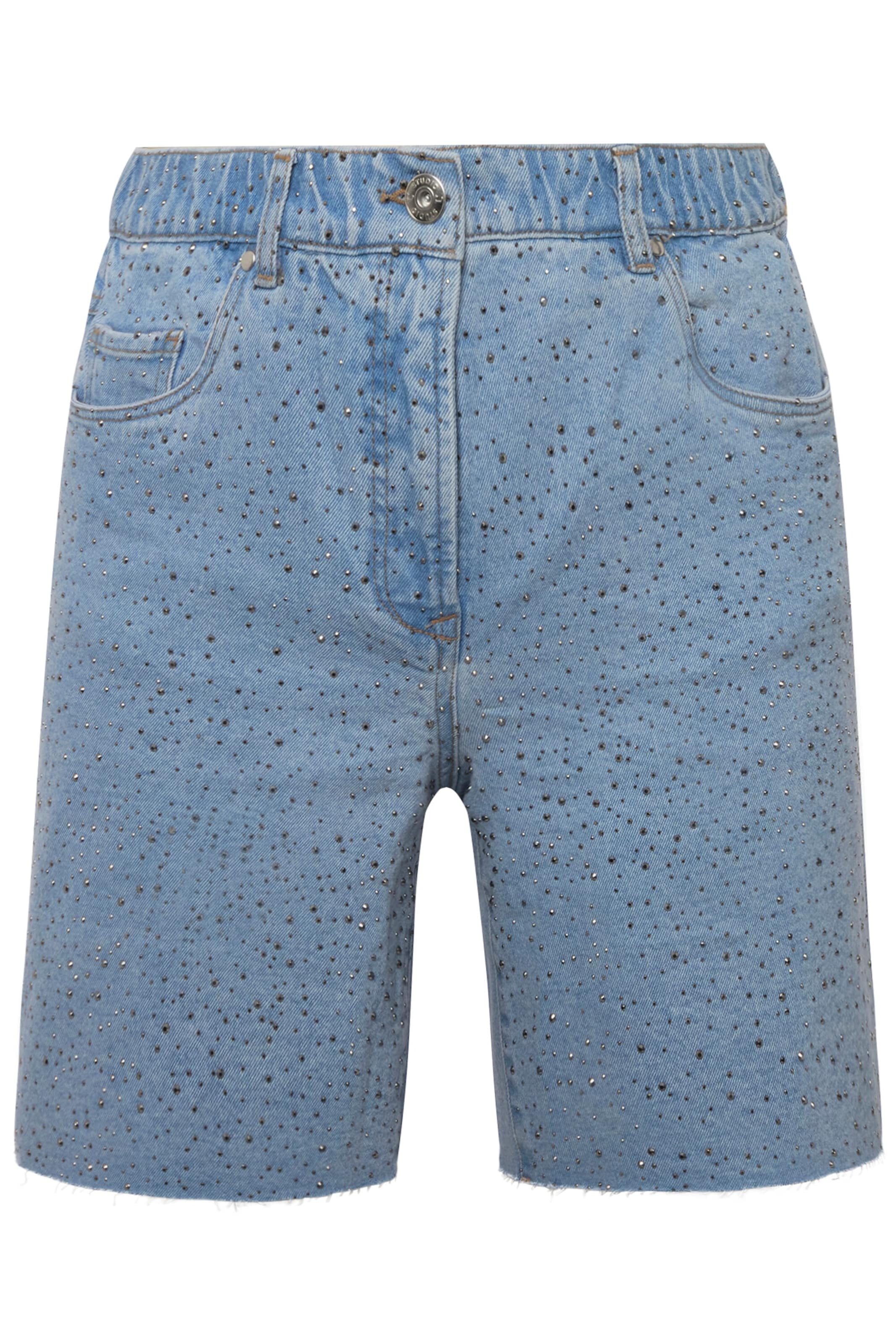 Studio Untold Slimfit Jeans in Blauw: voorkant