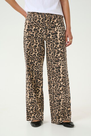 Kaffe Wide Leg Jeans 'Leonora' in Beige: Vorderseite