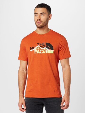 T-Shirt 'MOUNTAIN' THE NORTH FACE en bronze : devant