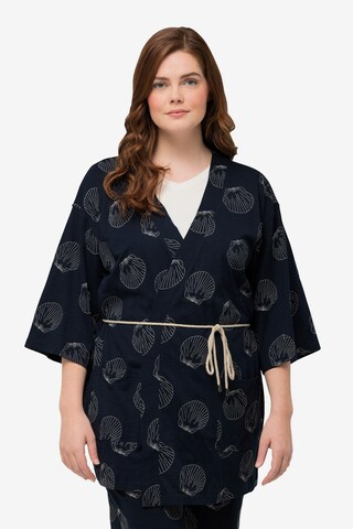 Ulla Popken Kimono in Blauw: voorkant