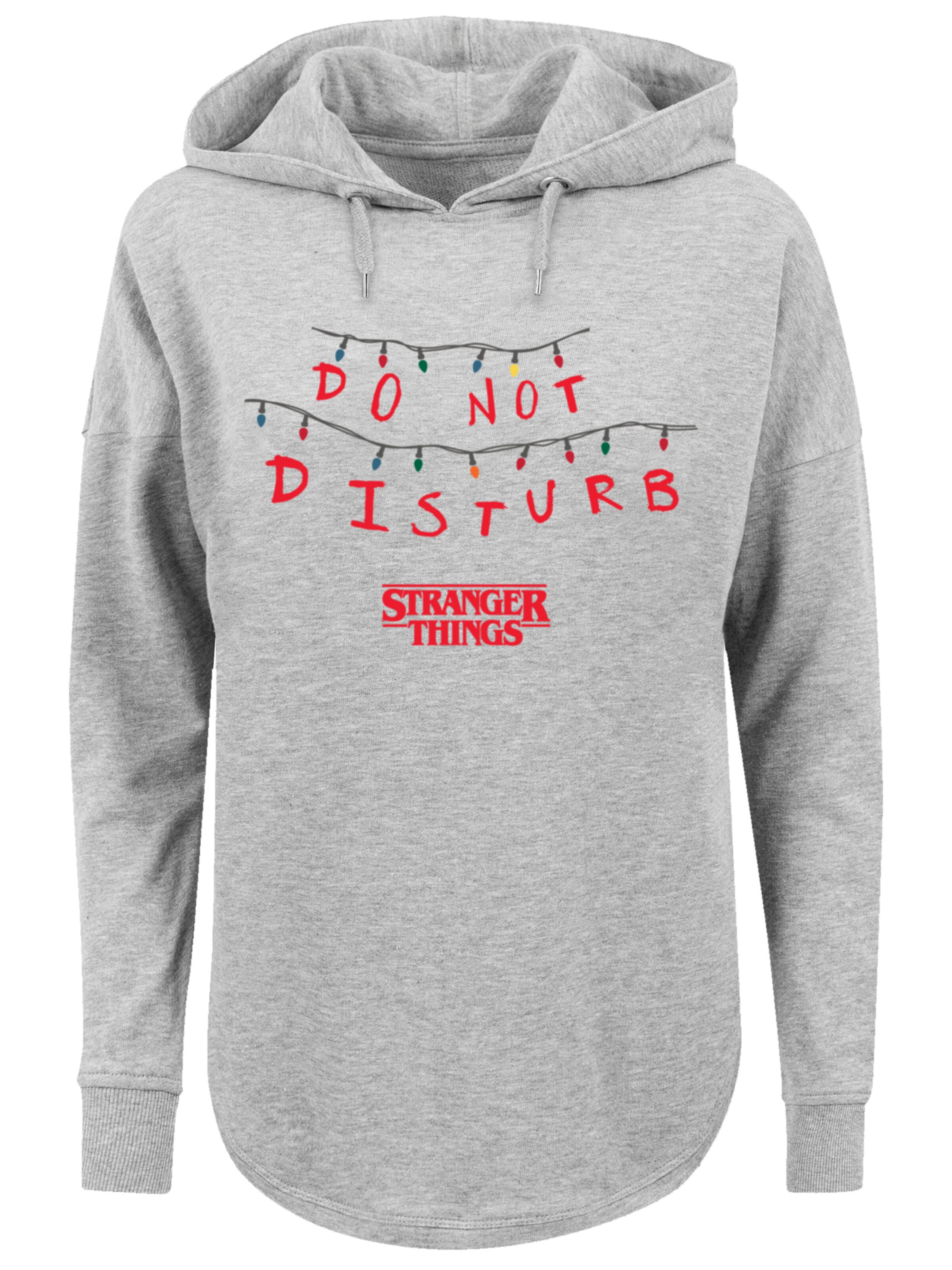 F4NT4STIC Sweat-shirt 'Stranger Things Do Not Disturb Netflix TV Series' en jaune / gris / rouge sang / noir, Vue avec produit