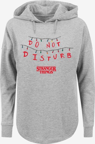 F4NT4STIC Sweatshirt 'Stranger Things Do Not Disturb Netflix TV Series' in Grey: front