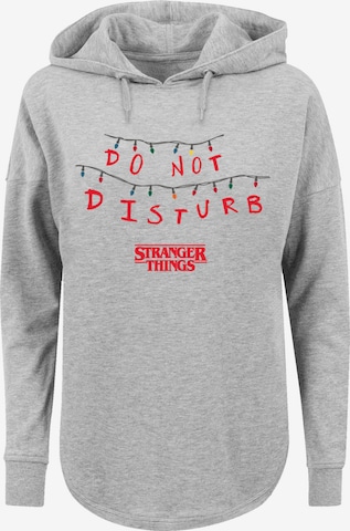 Sweat-shirt 'Stranger Things Do Not Disturb Netflix TV Series' F4NT4STIC en gris : devant