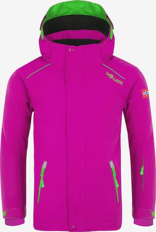 TROLLKIDS Winter Jacket in Pink: front