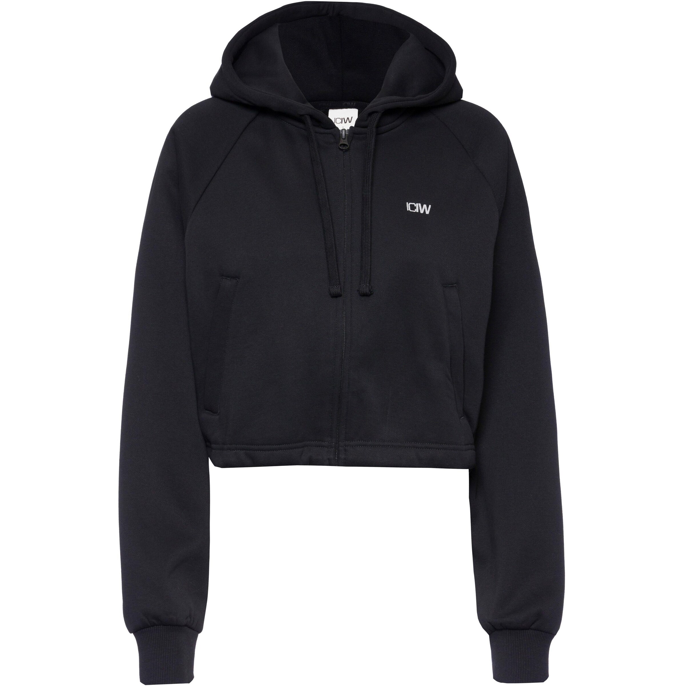 ICANIWILL Sweatjacke 'Everyday' in Schwarz: Vorderseite