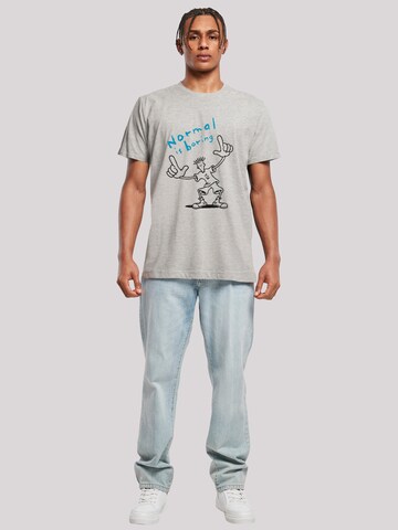 T-Shirt 'Fido Dido Points Normal Is Boring' F4NT4STIC en gris