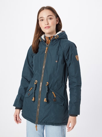 BRAVE SOUL Winter Parka 'Abby' in Blue: front