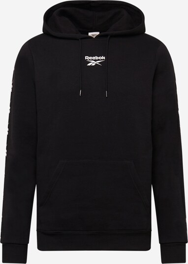 Hanorac sport REEBOK pe negru / alb, Vizualizare produs