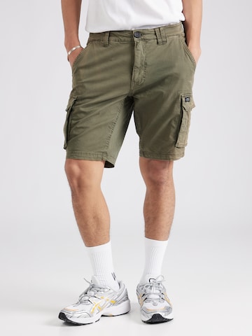 BLEND Regular Cargo Pants in Green: front