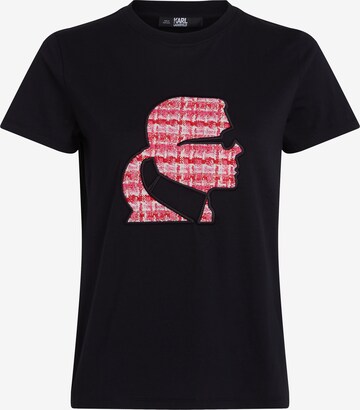 T-shirt Karl Lagerfeld en noir : devant