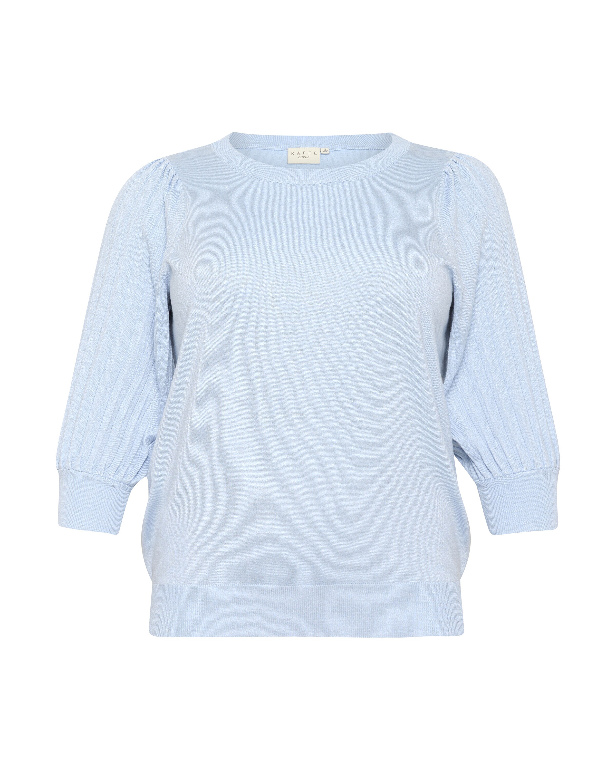 KAFFE CURVE Trui 'Loni' in Blauw: voorkant