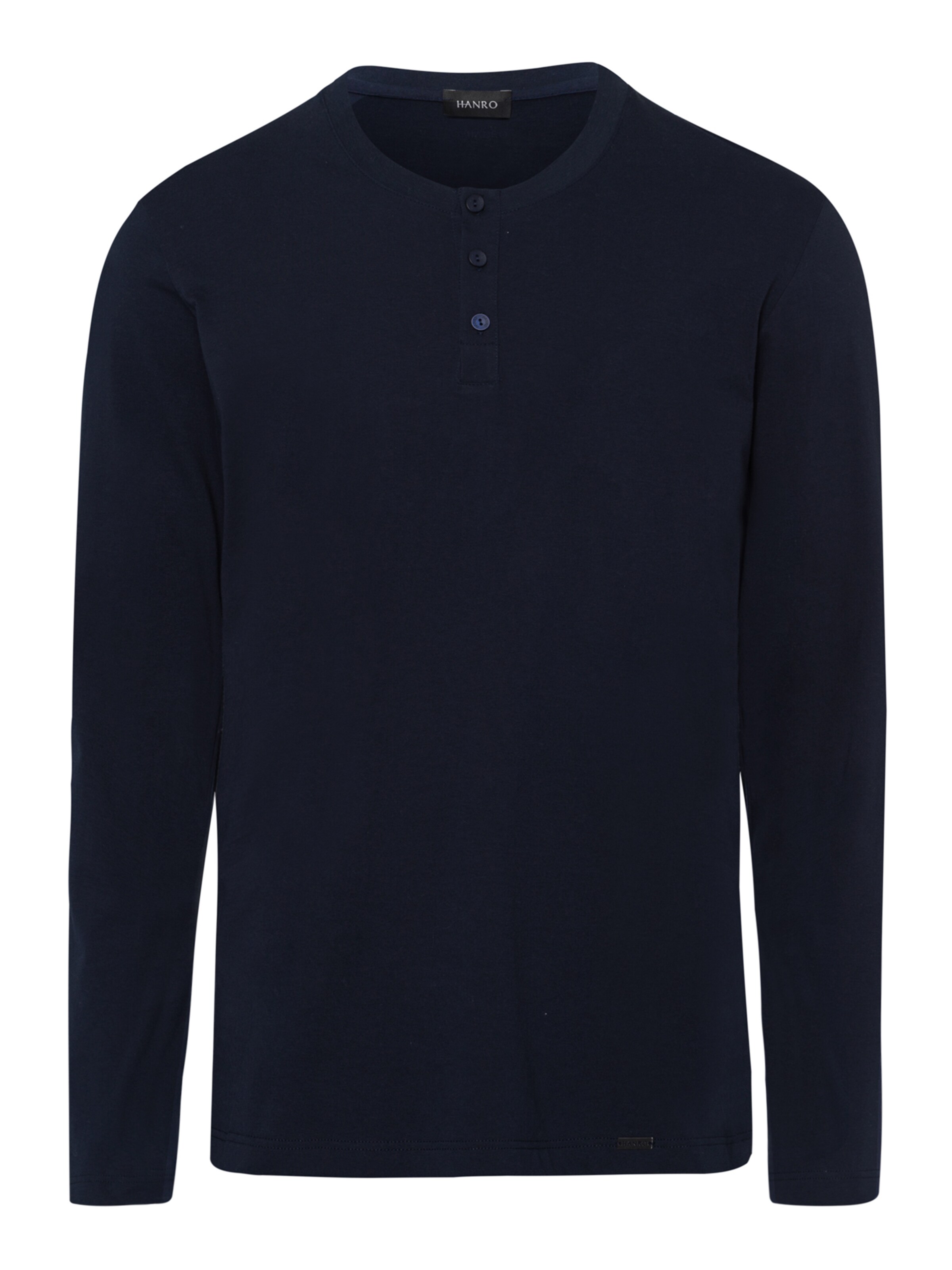 Hanro Longsleeve 'Living Shirts' in Blau: Vorderseite