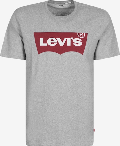 LEVI'S ® Paita 'Graphic Set-In Neck Tee' värissä meleerattu harmaa / kirsikanpunainen / valkoinen, Tuotenäkymä