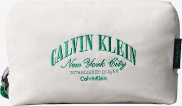 Trousses de toilette Calvin Klein en blanc : devant