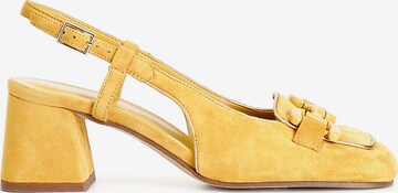 Décolleté sling di CAFè NOIR in giallo: frontale