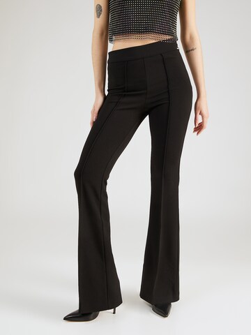 GUESS Flared Pants 'EVELINA' in Black: front