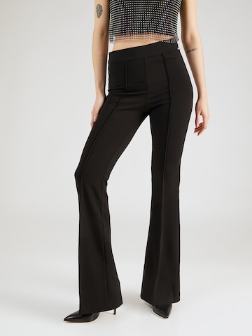 GUESS Flared Trousers 'EVELINA' in Black: front