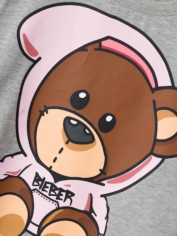 NAME IT Koszulka 'Jabb Justin Bieber' w kolorze szary