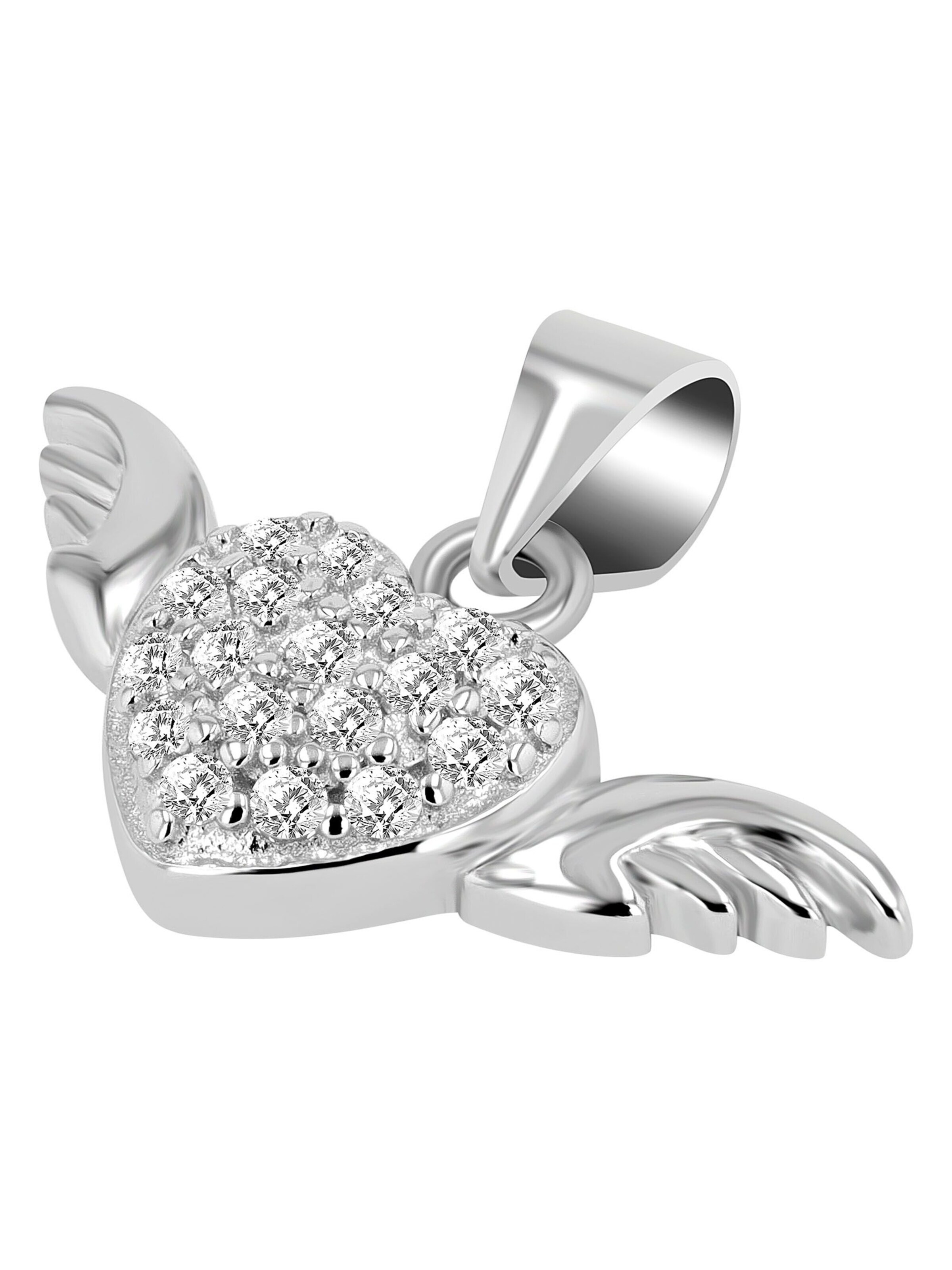 Akzent Pendant '"Kyla" aus 925 Sterlingsilber, rhodiniert, langlebig' in Silver: front
