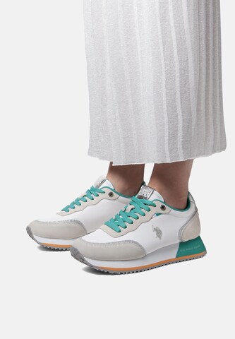 Baskets basses U.S. POLO ASSN. en blanc : devant