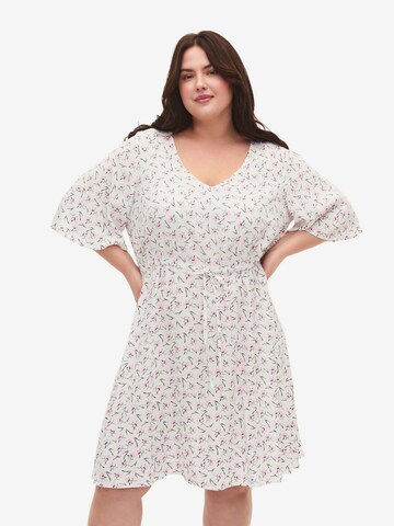 Zizzi - Vestido em branco: frente