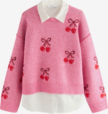 Next Neulepaita värissä vaaleanpunainen: etupuoli