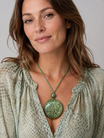 COLLEZIONE ALESSANDRO Necklace 'Serpente' in Green