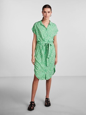 PIECES Shirt dress in Green