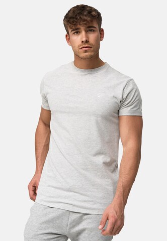INDICODE JEANS Shirt ' Kloge ' in Grijs: voorkant