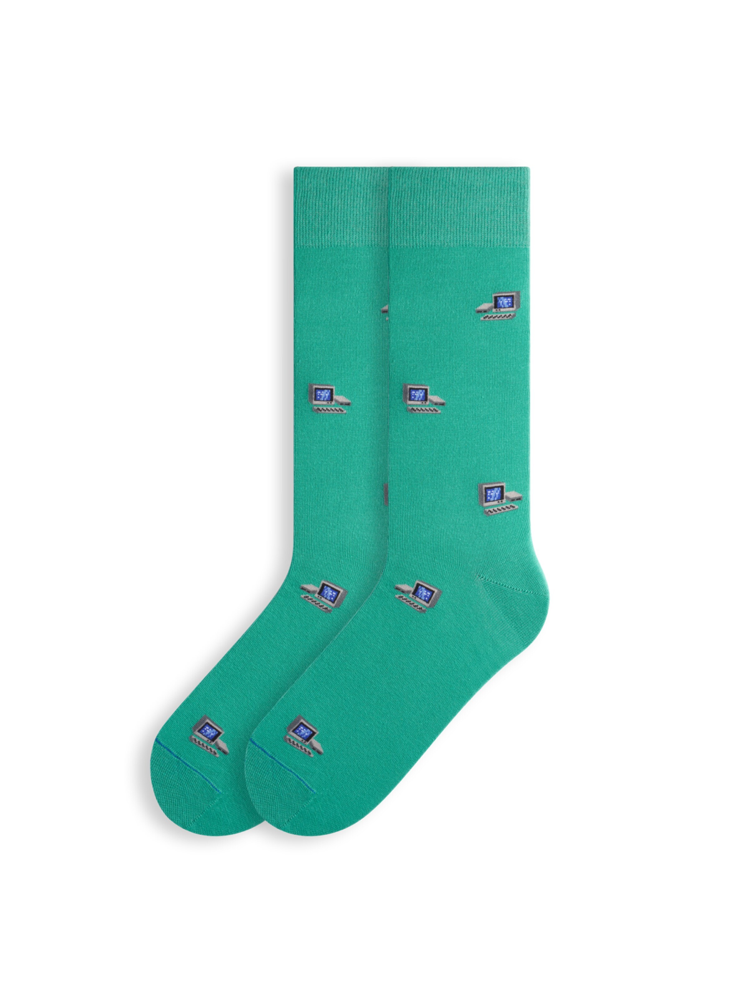 Von Jungfeld Socks 'RETRO ICONS' in Green: front