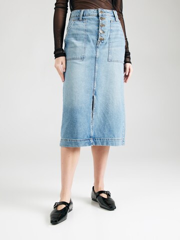 Jupe 'PATCH POCKET MIDI SKIRT' Lee en bleu : devant