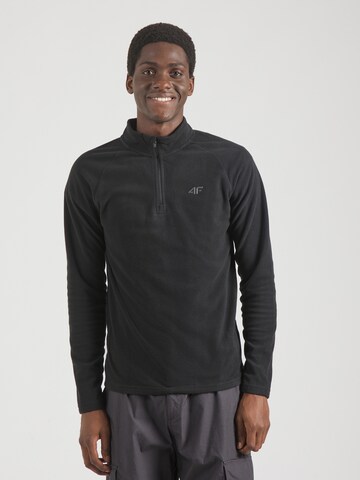 4F Sportsweatshirt in Zwart: voorkant