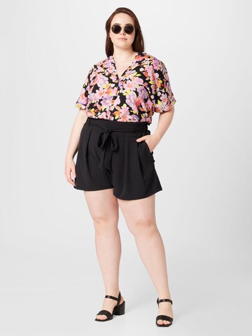 ABOUT YOU Curvy Loose fit Pleat-Front Pants 'Lia' in Black