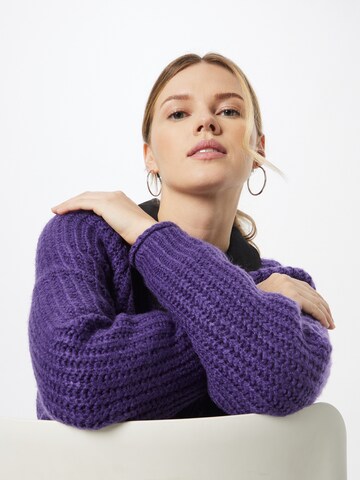 Koton Knit Cardigan in Purple