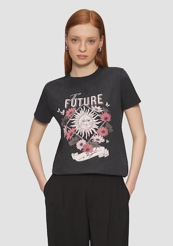 QS T-Shirt in Schwarz: Vorderseite