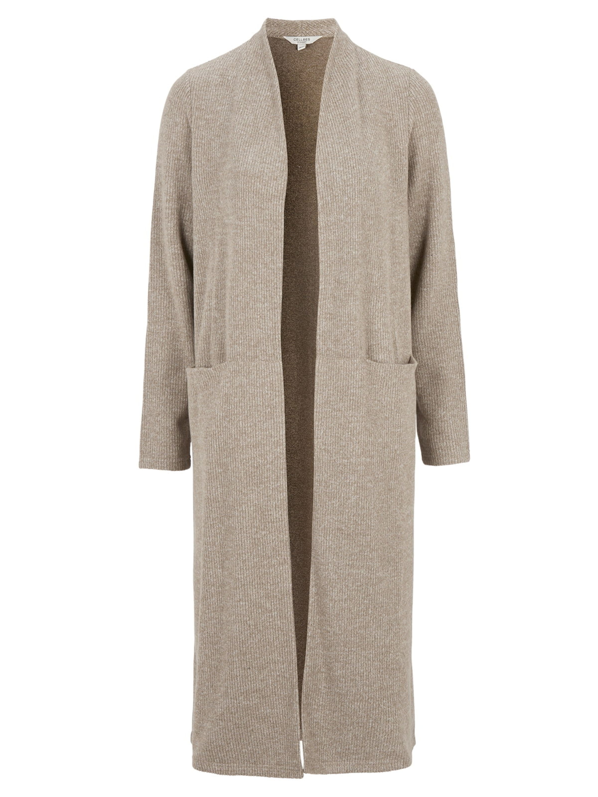 Cellbes of Sweden Gebreid vest in Beige: voorkant