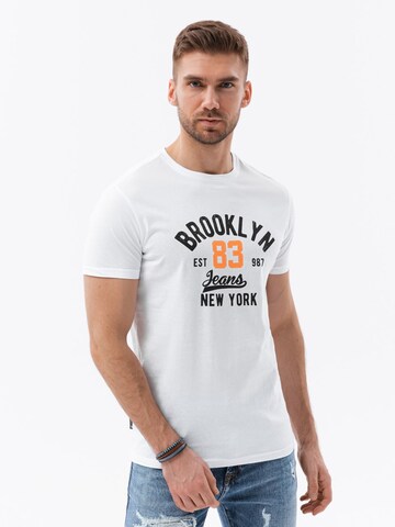 Ombre T-Shirt 'S1736' in Weiß: Vorderseite