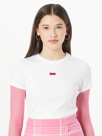 HUGO Red T-shirt 'Deluisa' i vit: framsida