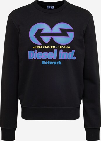 DIESEL Sweatshirt 'Ginn' in Black: front