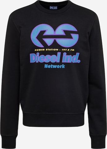 DIESEL Sweatshirt 'Ginn' i svart: forside