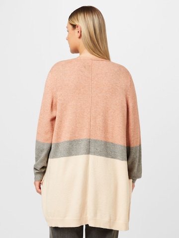 ONLY Carmakoma Knit Cardigan 'New Stone' in Pink