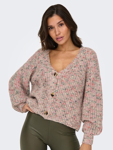 Cardigan 'SPRINKLE LIFE' ONLY en rose : devant