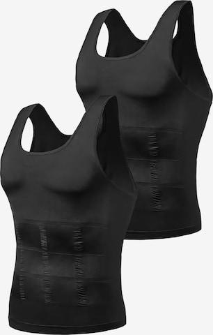 MEETWEE Shirt '2-Pack Shapewear Tank Top' in Zwart: voorkant