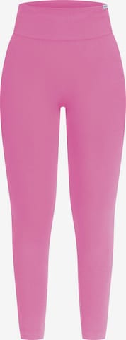 Smilodox Skinny Leggings 'Slayton Scrunch' in Pink: front