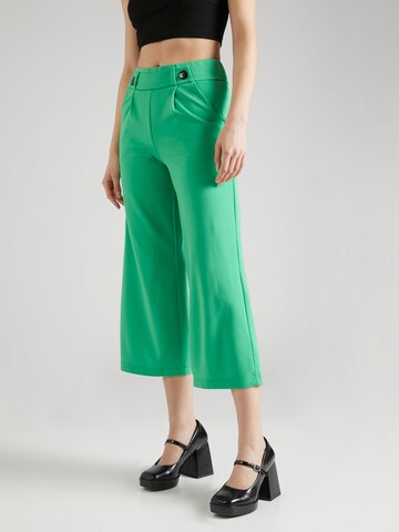 JDY Wide leg Pleat-Front Pants 'GEGGO' in Green: front