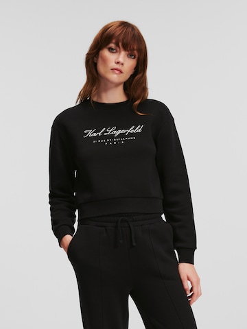 Sweat-shirt Karl Lagerfeld en noir : devant