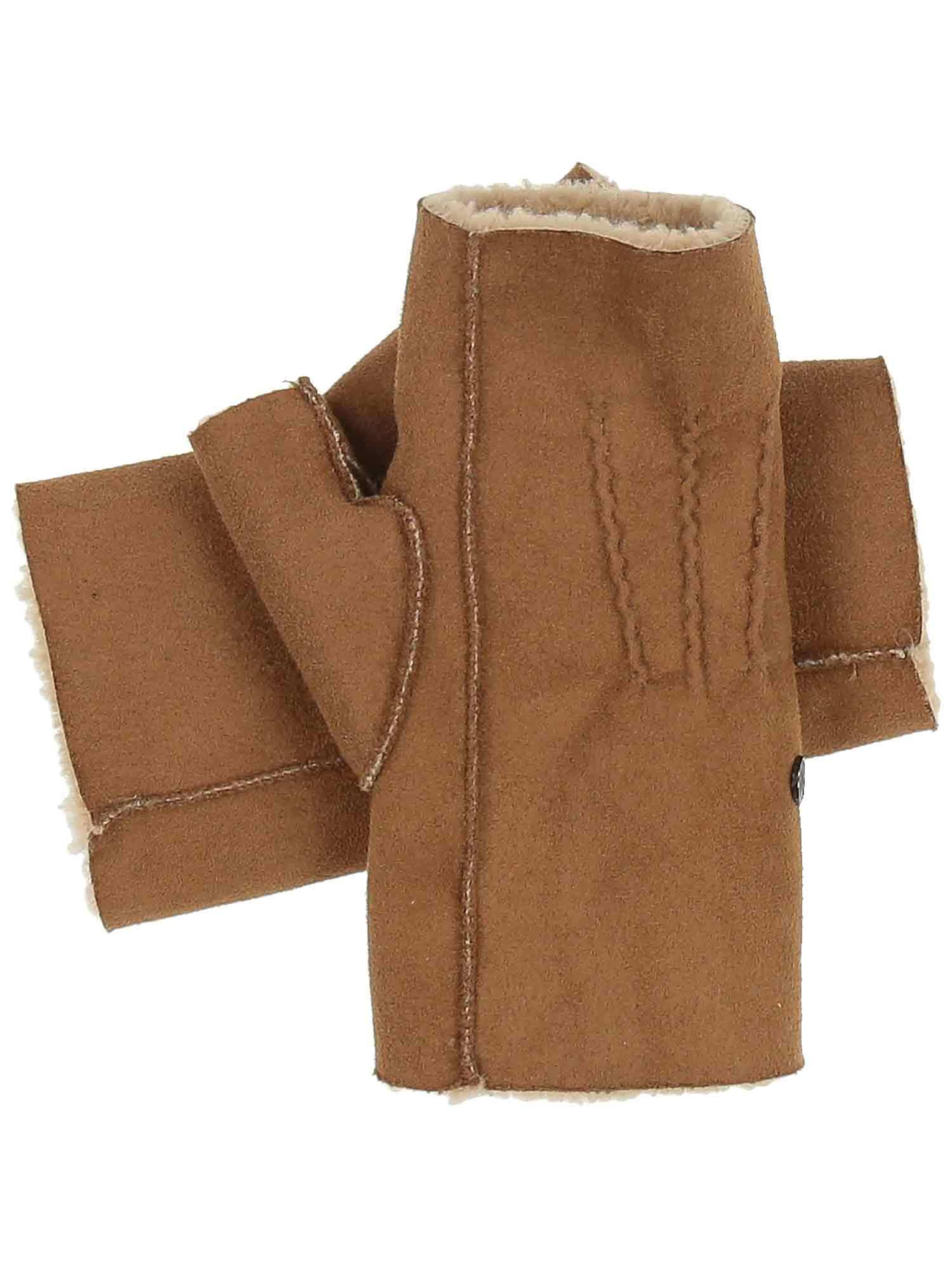 LOEVENICH Handstulpen in Braun: Vorderseite