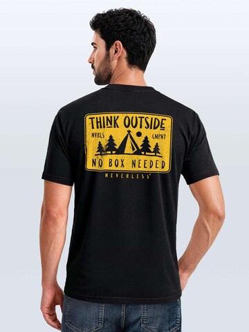 Neverless Shirt 'Think Outside'‌‌‌‌‌ in Schwarz