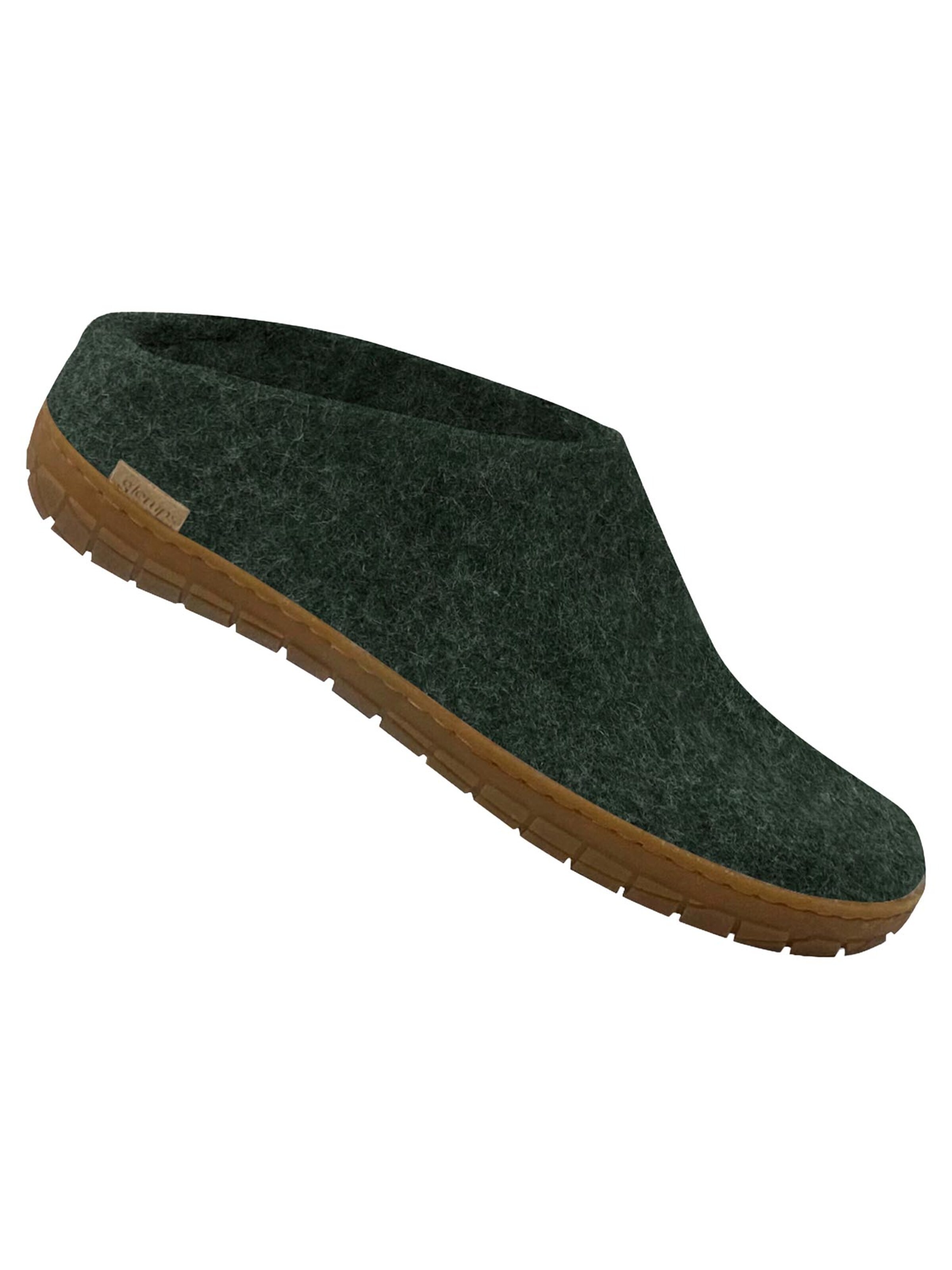 Glerups Slipper 'Kautschuksohle' in Green